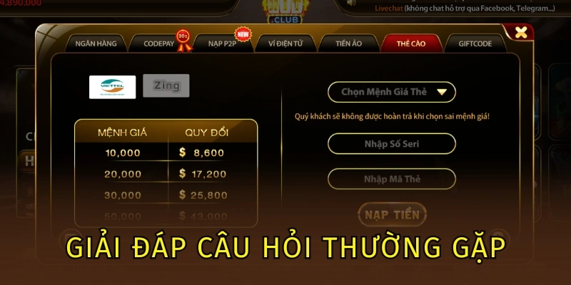 Nạp Tiền Hitclub - 6 Phương Thức Nạp Tiền Vào HitClub Nhanh 4 Giải đáp câu hỏi thường gặp