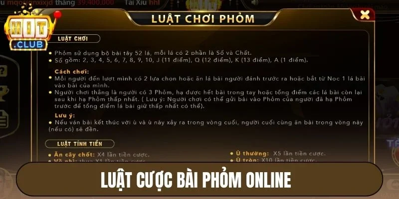 Phỏm Hitclub - Tham Gia Game Bài Đặc Sắc Với Mức Thưởng Lớn 3 Luật cược bài phỏm online