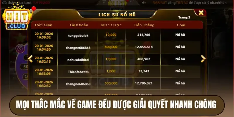 Trên Dưới Hitclub - Slot Game Cơ Bản, Nổ Hũ Trúng Lớn 4 Mọi thắc mắc về game đều được giải quyết nhanh chóng