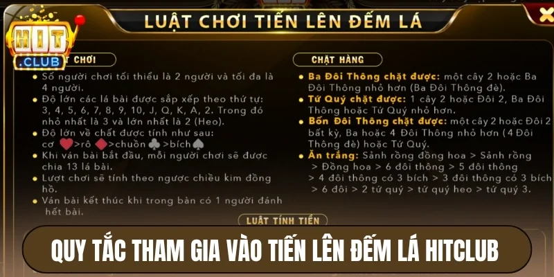 Tiến Lên Đếm Lá Hitclub - Mẹo Chặt Heo Để Ăn Sạch Tiền 3 Quy tắc tham gia vào tiến lên đếm lá Hitclub