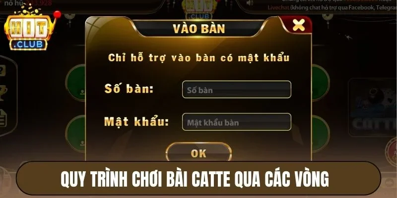 Catte Hitclub - Game Bài Đẳng Cấp, Nhận Thưởng Cực Lớn 3 Quy trình chơi bài Catte qua các vòng