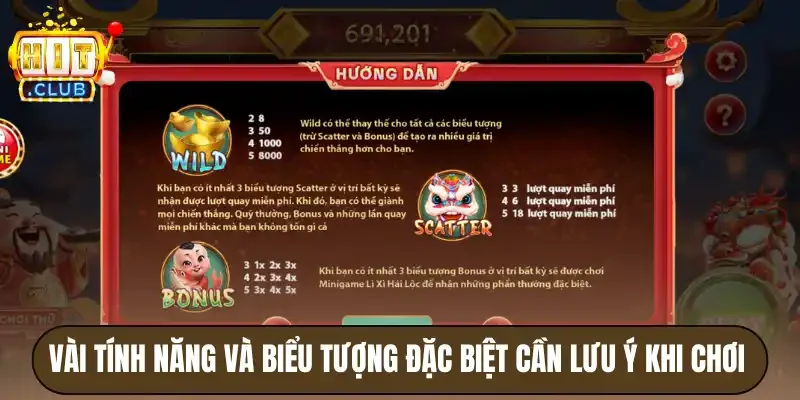 Thần Tài Hitclub - 3 Tính Năng Và Biểu Tượng Trúng Thưởng Lớn 3 Vài tính năng và biểu tượng đặc biệt cần lưu ý khi chơi